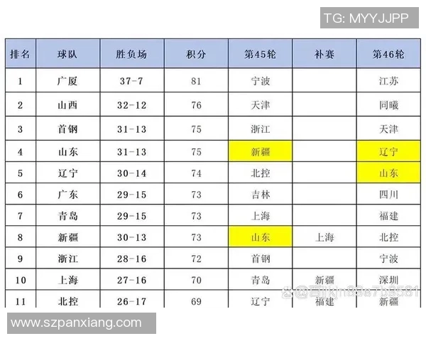 CBA联赛季后赛关键对决分析及球队胜负走势预测